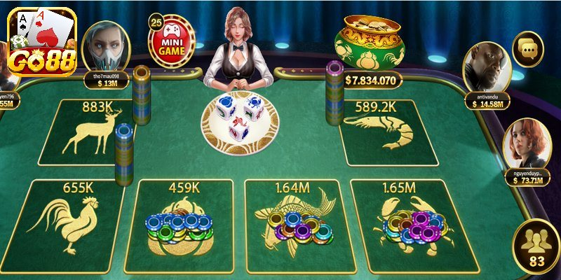 Quy tắc chơi cơ bản của bầu cua kubet88 tương tự như các phiên bản truyền thống