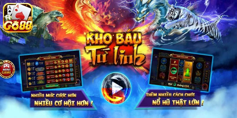 Hệ thống đồ họa trong kho báu tứ linh kubet88 được thiết kế với cực kỳ sắc nét