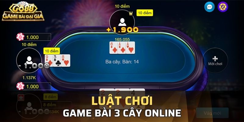 Những thông tin quan trọng về luật chơi bài 3 cây online