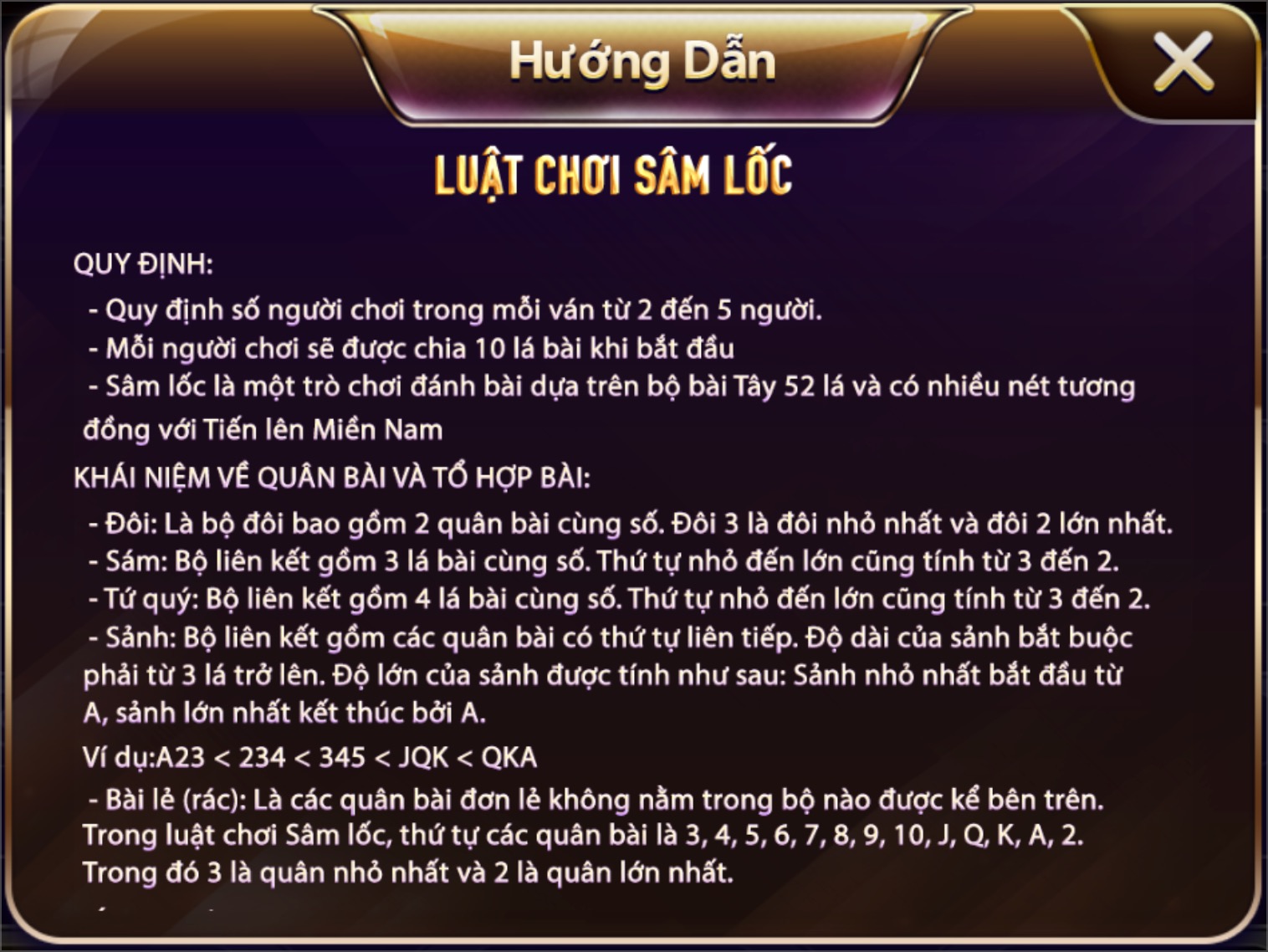 Cách chơi sâm lốc trên kubet11
