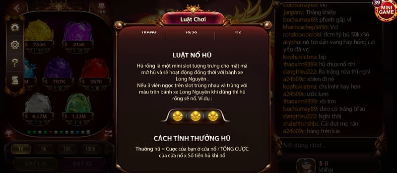 Xác suất trúng hũ Sun Rồng kubet11 